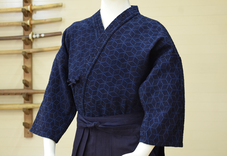 亀甲一重剣道着 浅葱